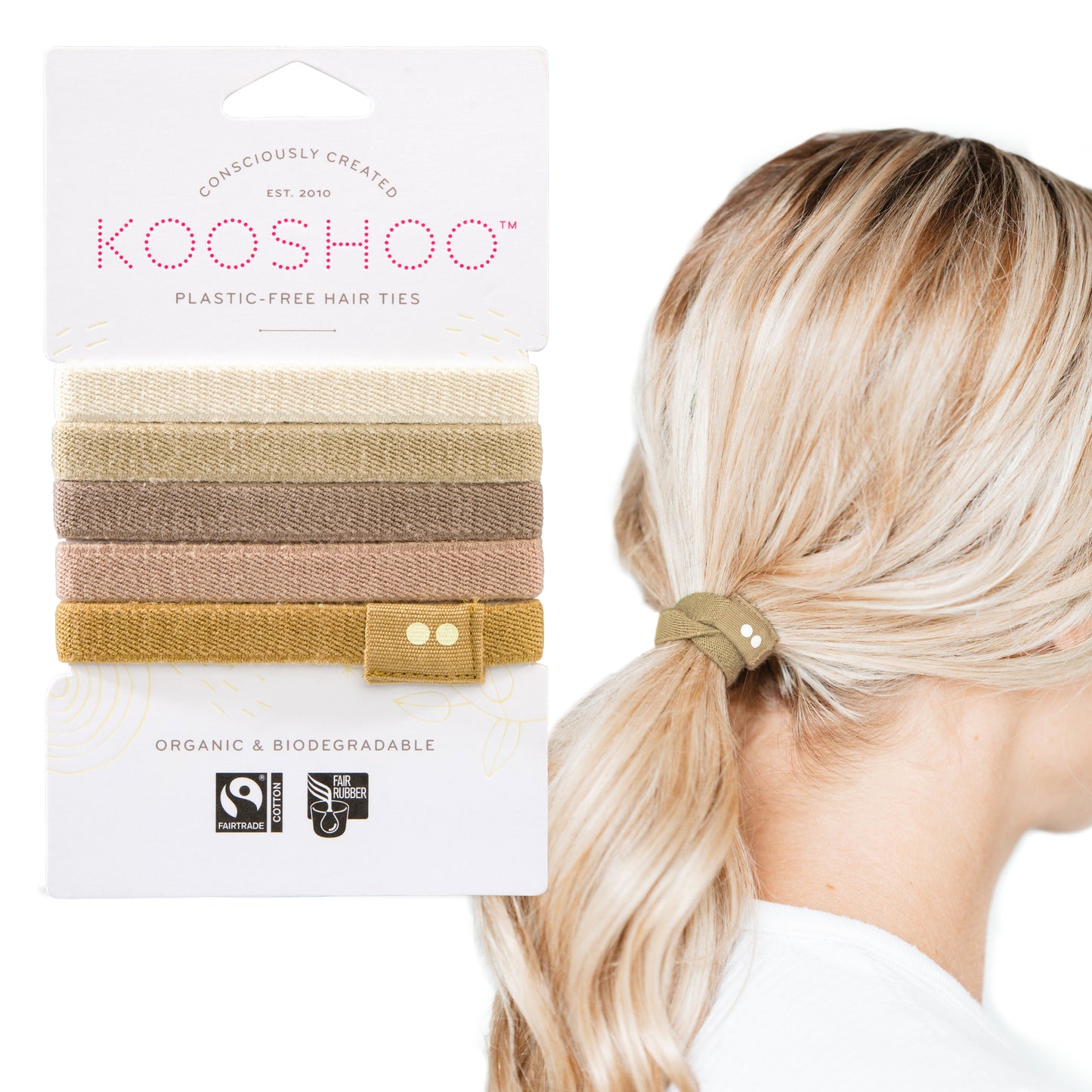Hair Ties, Plastic-Free, Blond