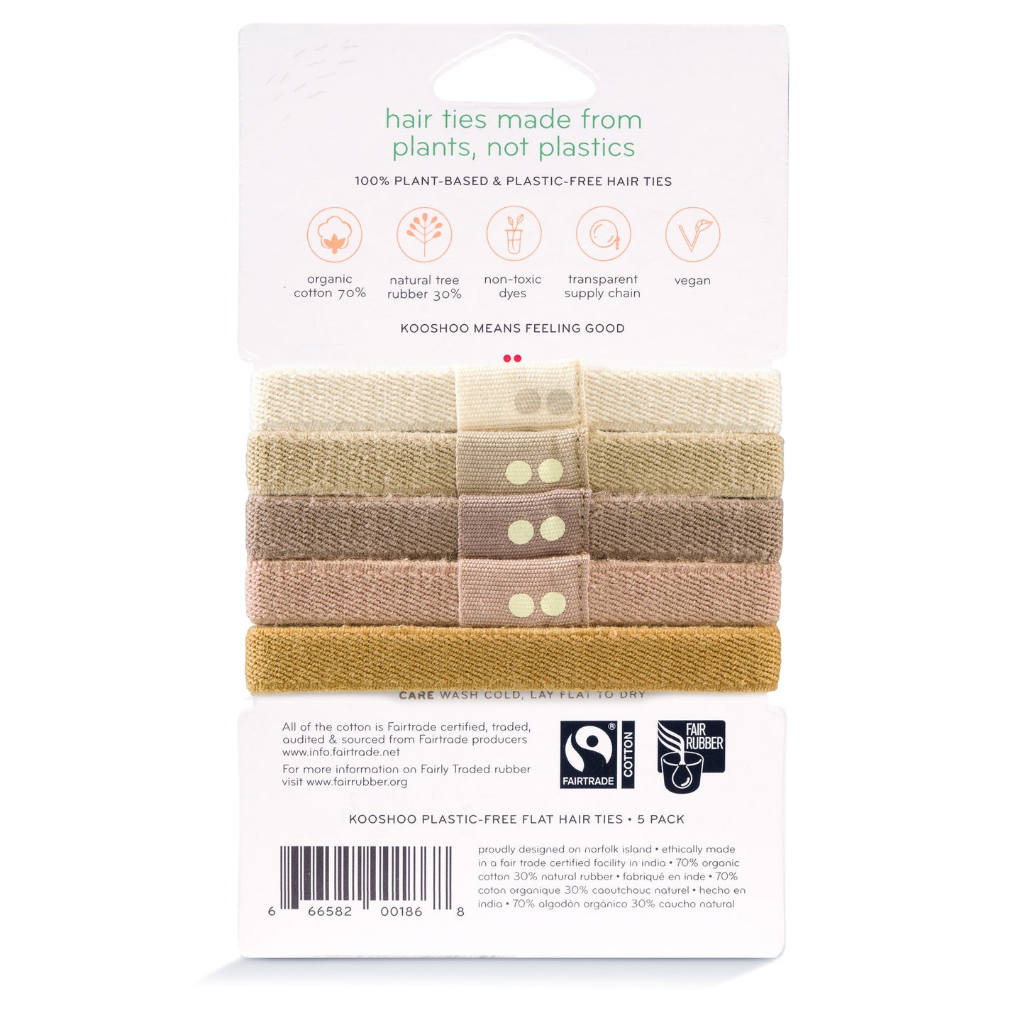 Hair Ties, Plastic-Free, Blond