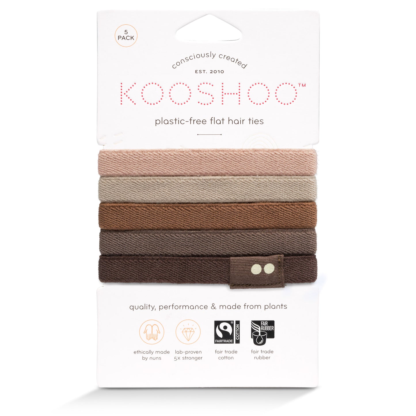 Hair Ties, Plastic-Free, Earth Tints
