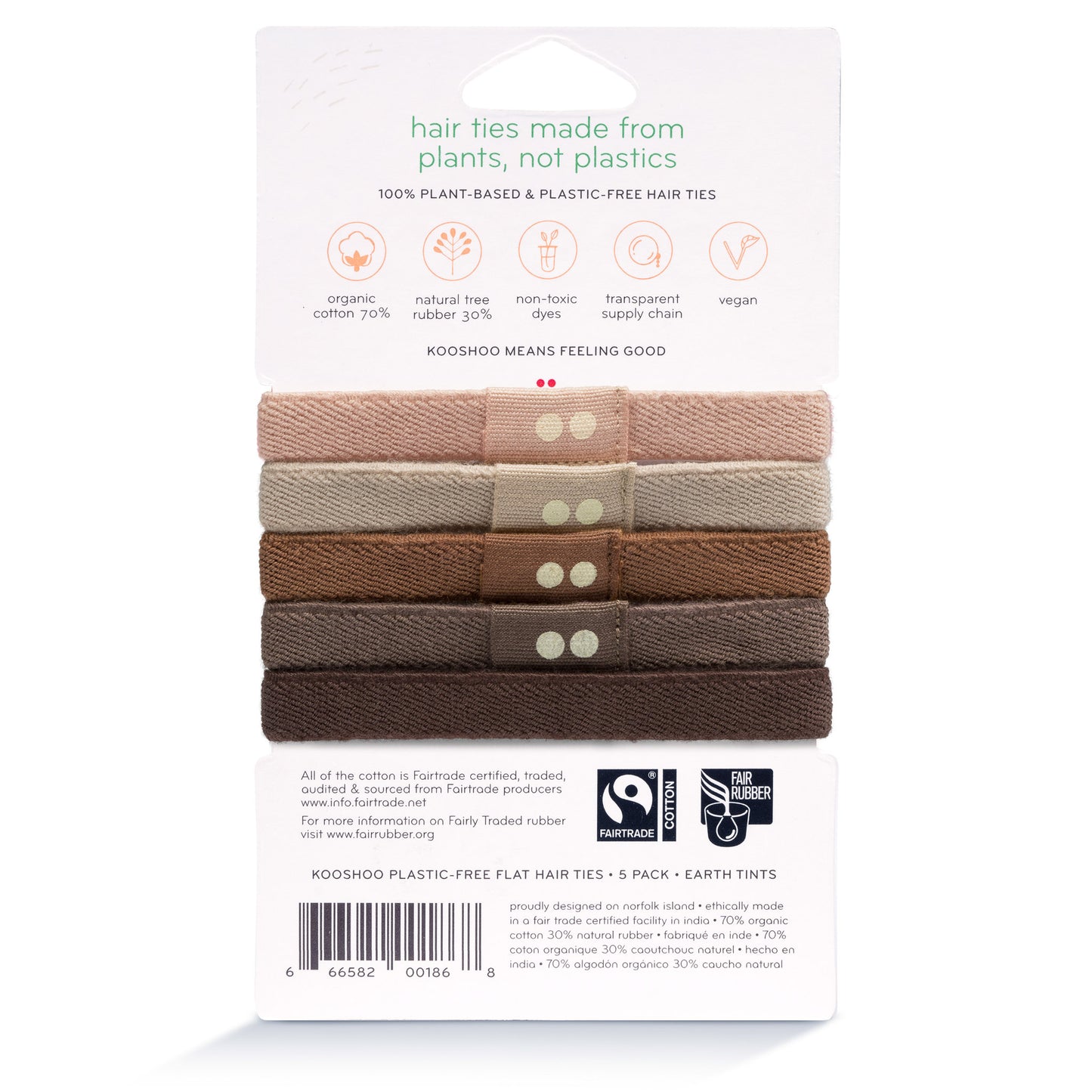 Hair Ties, Plastic-Free, Earth Tints