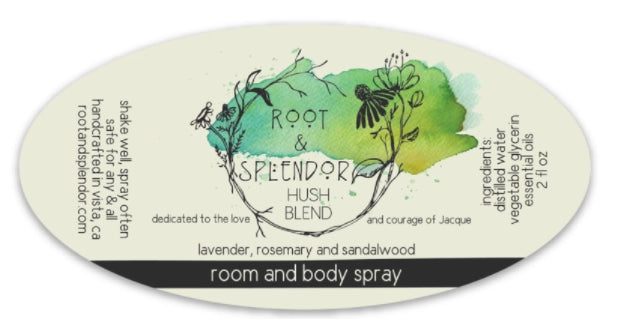 Room and Body Spray - Hush Blend, 4oz