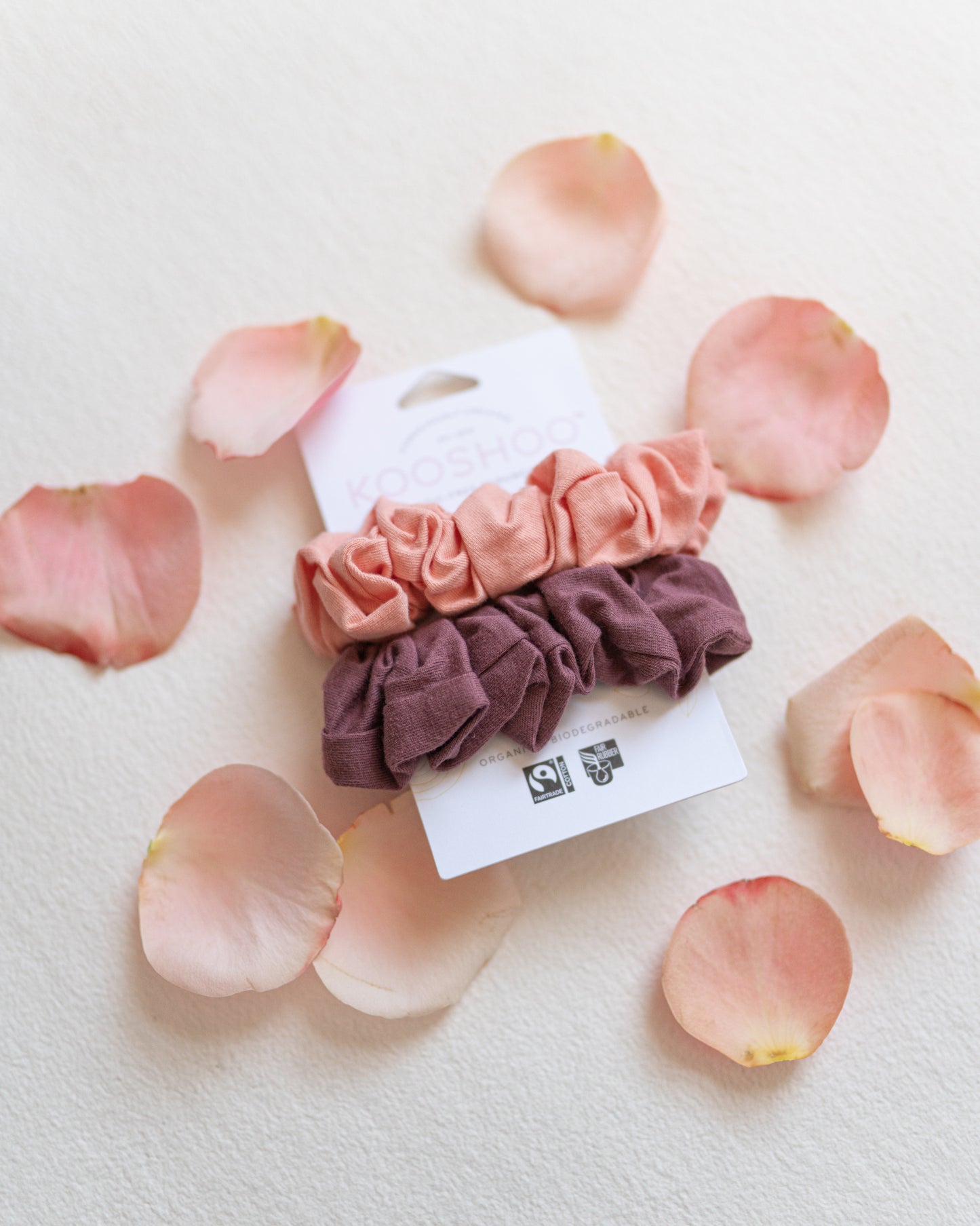 Scrunchie, Plastic Free, Coral Rose