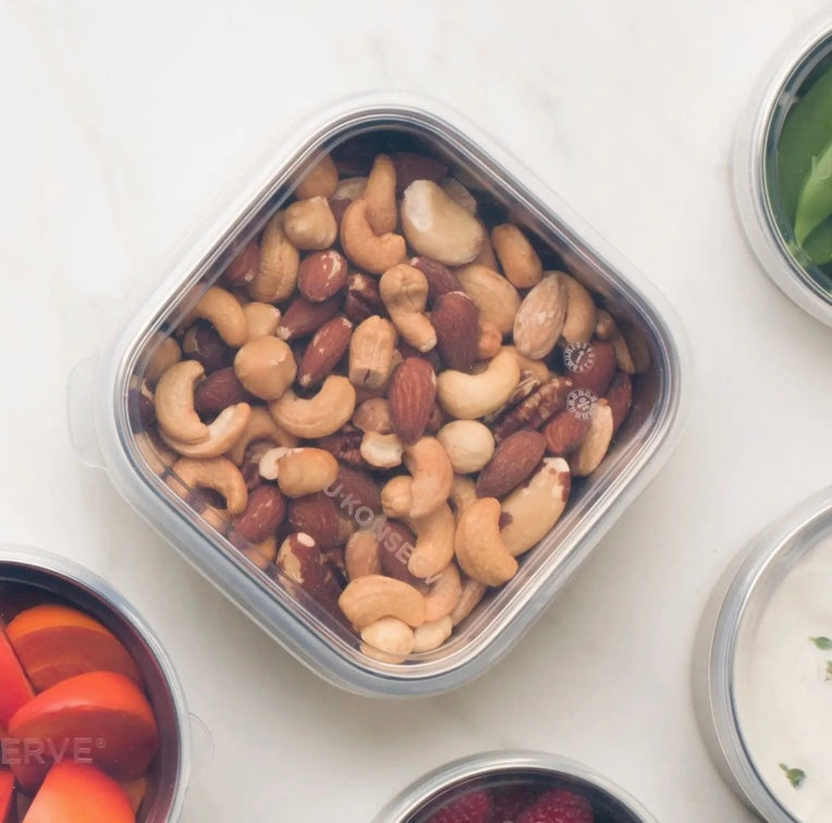 Square To-Go Container w/ Clear Silicone Lid - 15oz