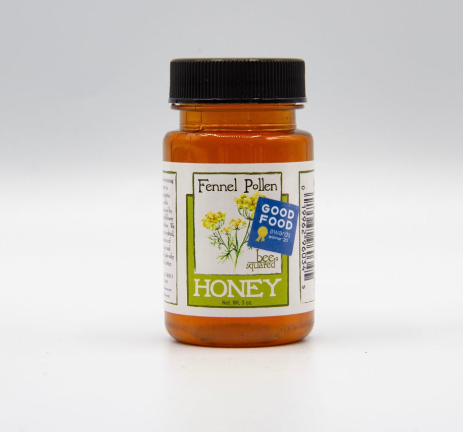Fennel Pollen Honey, 9oz Square Jar