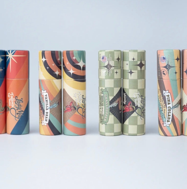 Lady May Tallow Citrus Lip Balm, Natural, Hydrating, Long Lasting