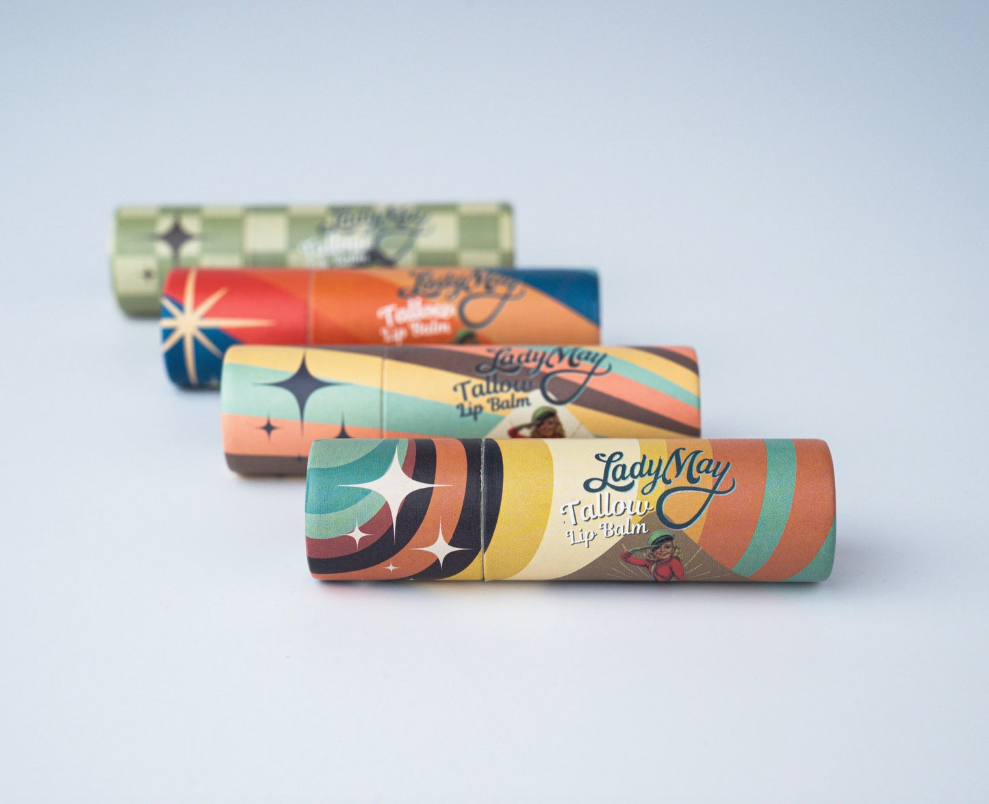 Lady May Tallow Pina Colada Lip Balm, Natural, Hydrating, Long Lasting