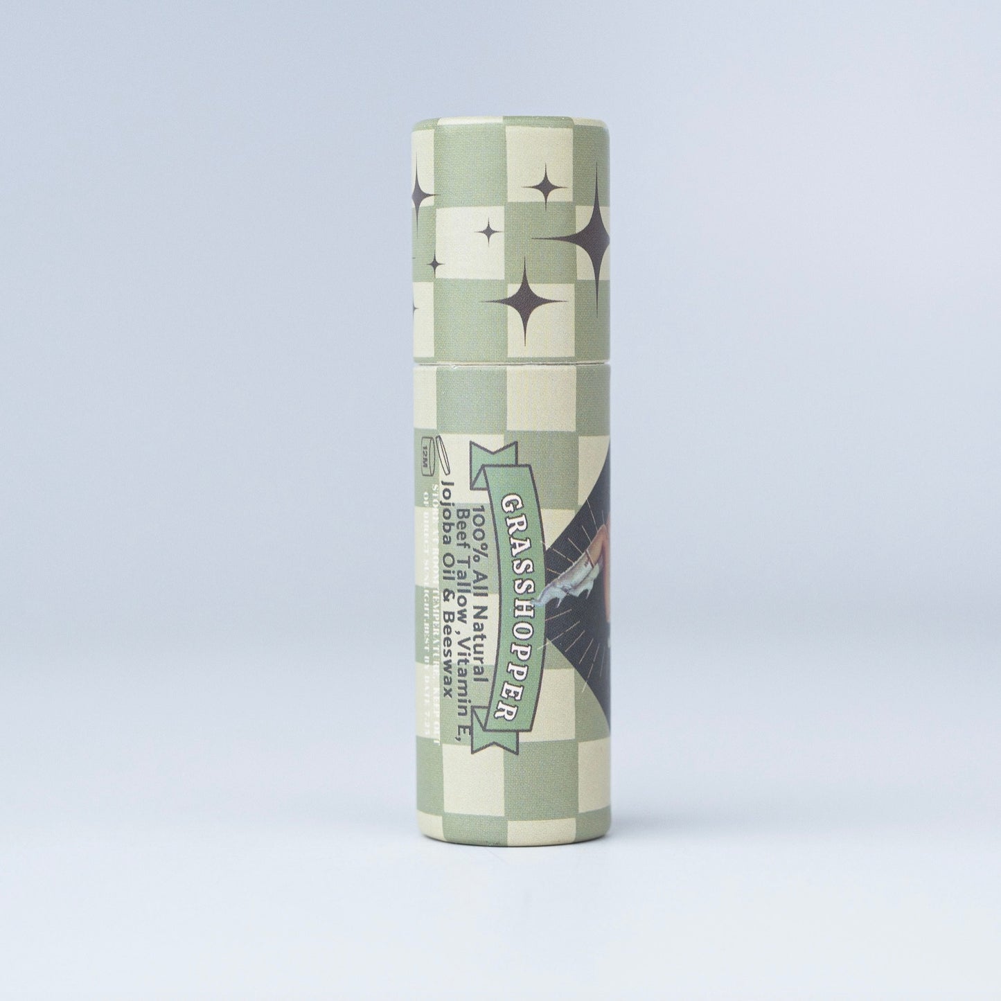 Lady May Tallow Grasshopper (Mint) Lip Balm, Natural, Hydrating, Long Lasting