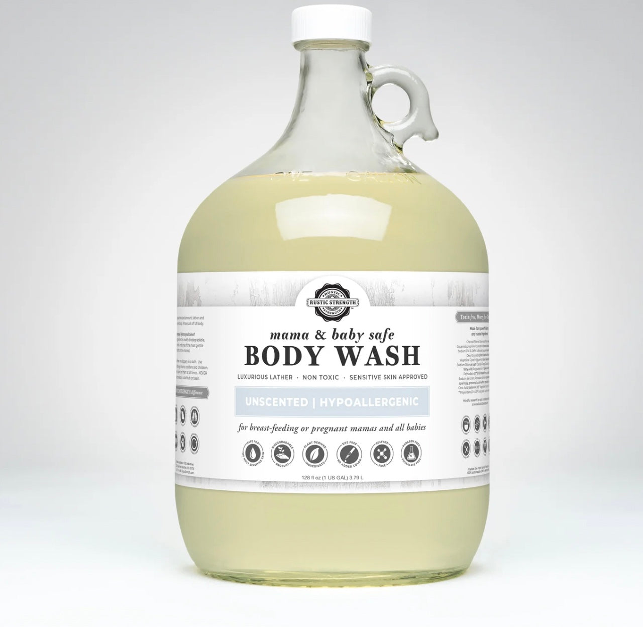 Body Wash, Unscented, Mama + Baby Safe (586)