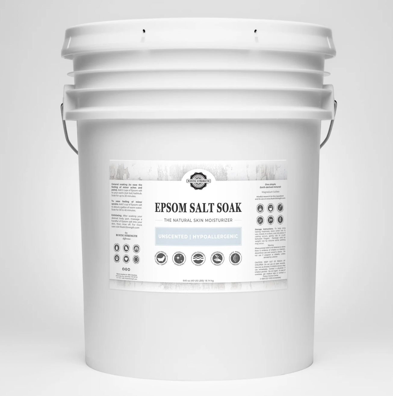 Epsom Salt Soak, Unscented + Hypoallergenic (589)