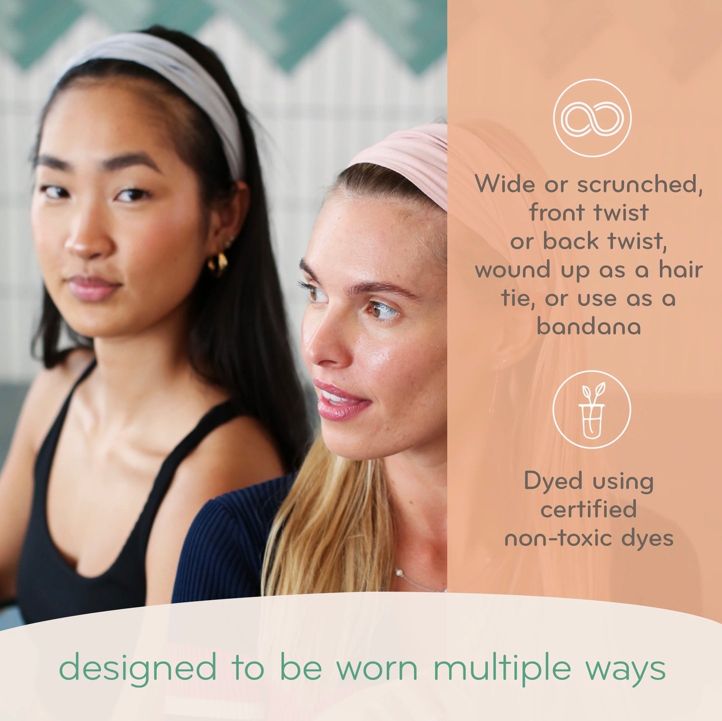 Headband, Organic Twist, Chambray Blue