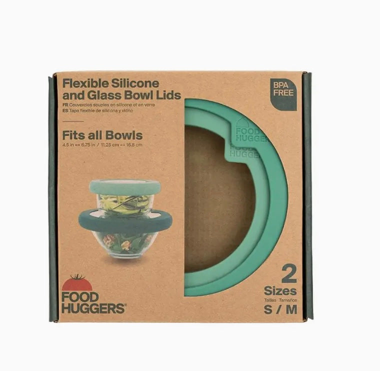 Food Huggers Bowl Lids - Flexible Fit & Stackable Storage
