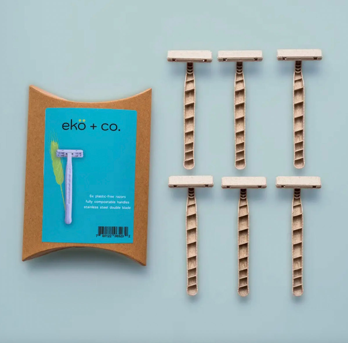 Biodegradable Wheat Straw Razors (Set of 6)