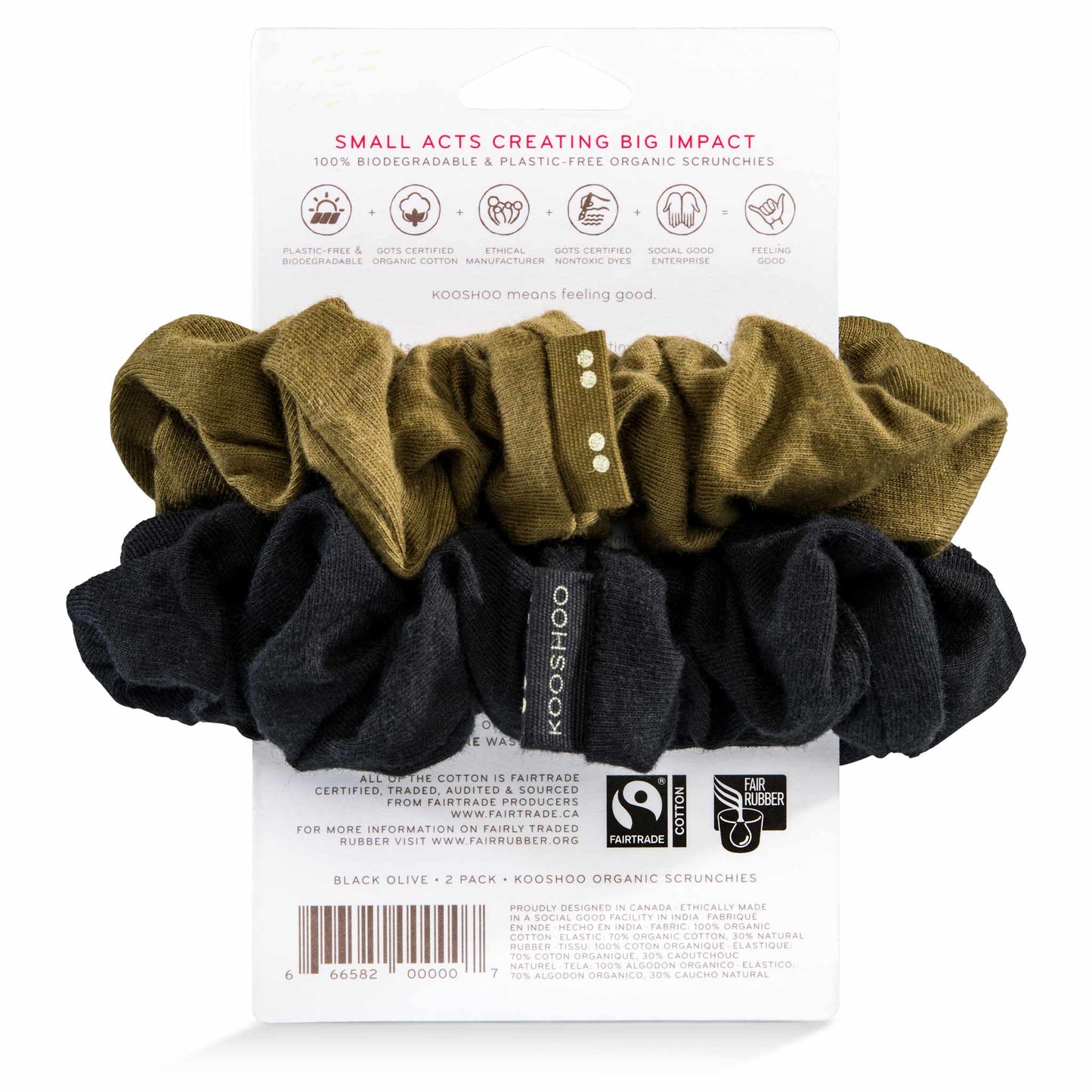 Scrunchie, Plastic Free, Black Olive