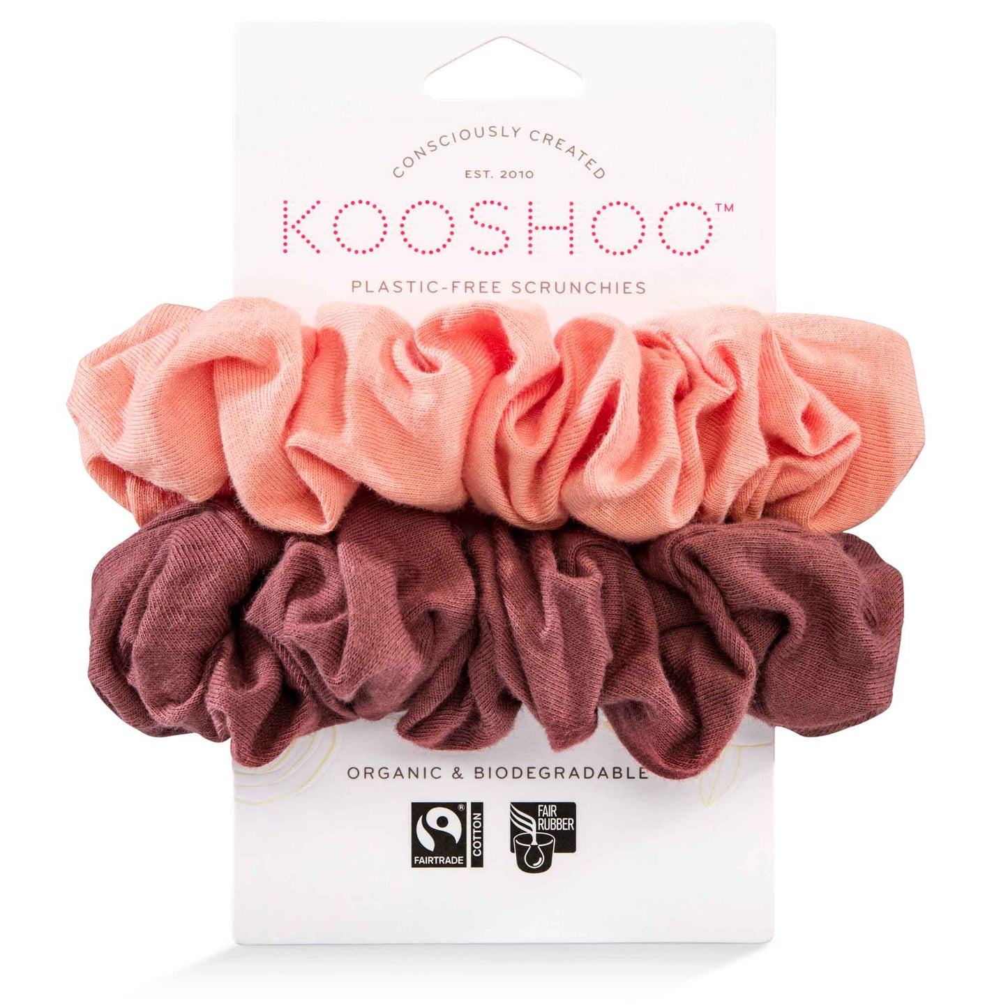 Scrunchie, Plastic Free, Coral Rose