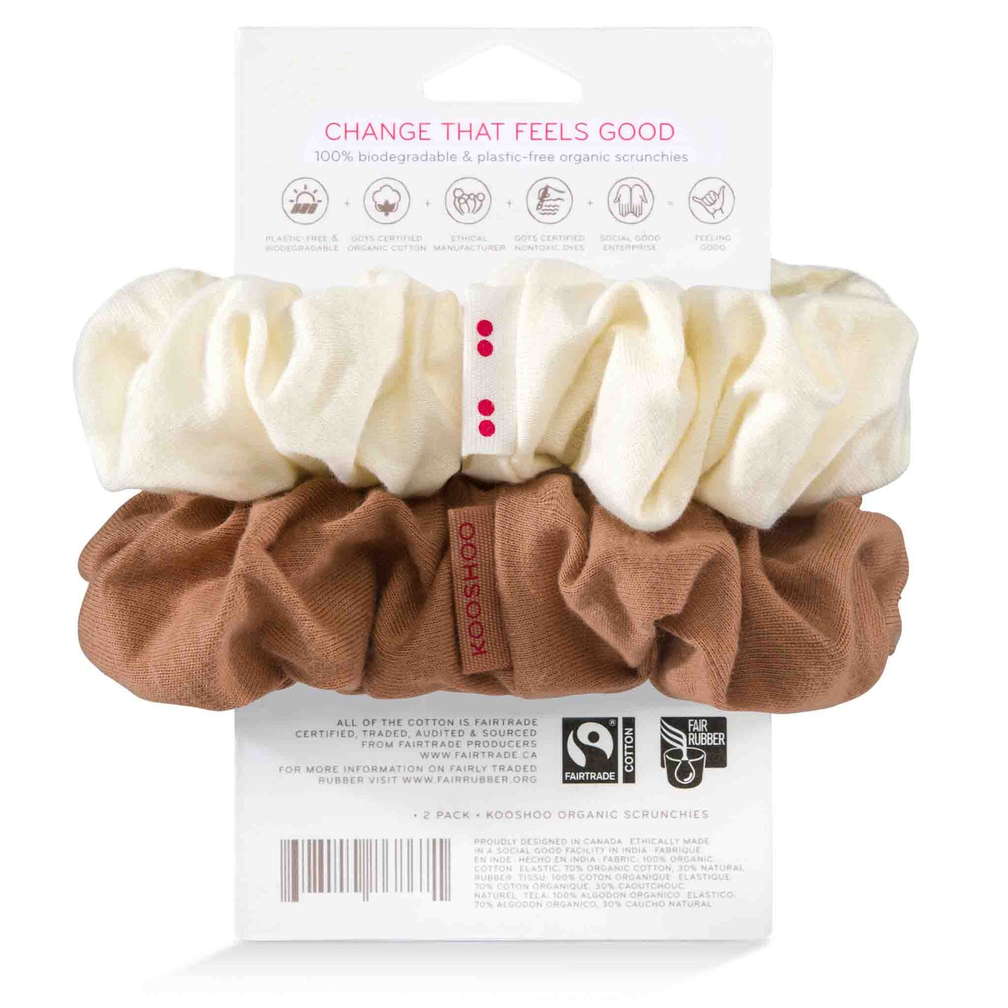 Scrunchie, Plastic Free, Cappuccino