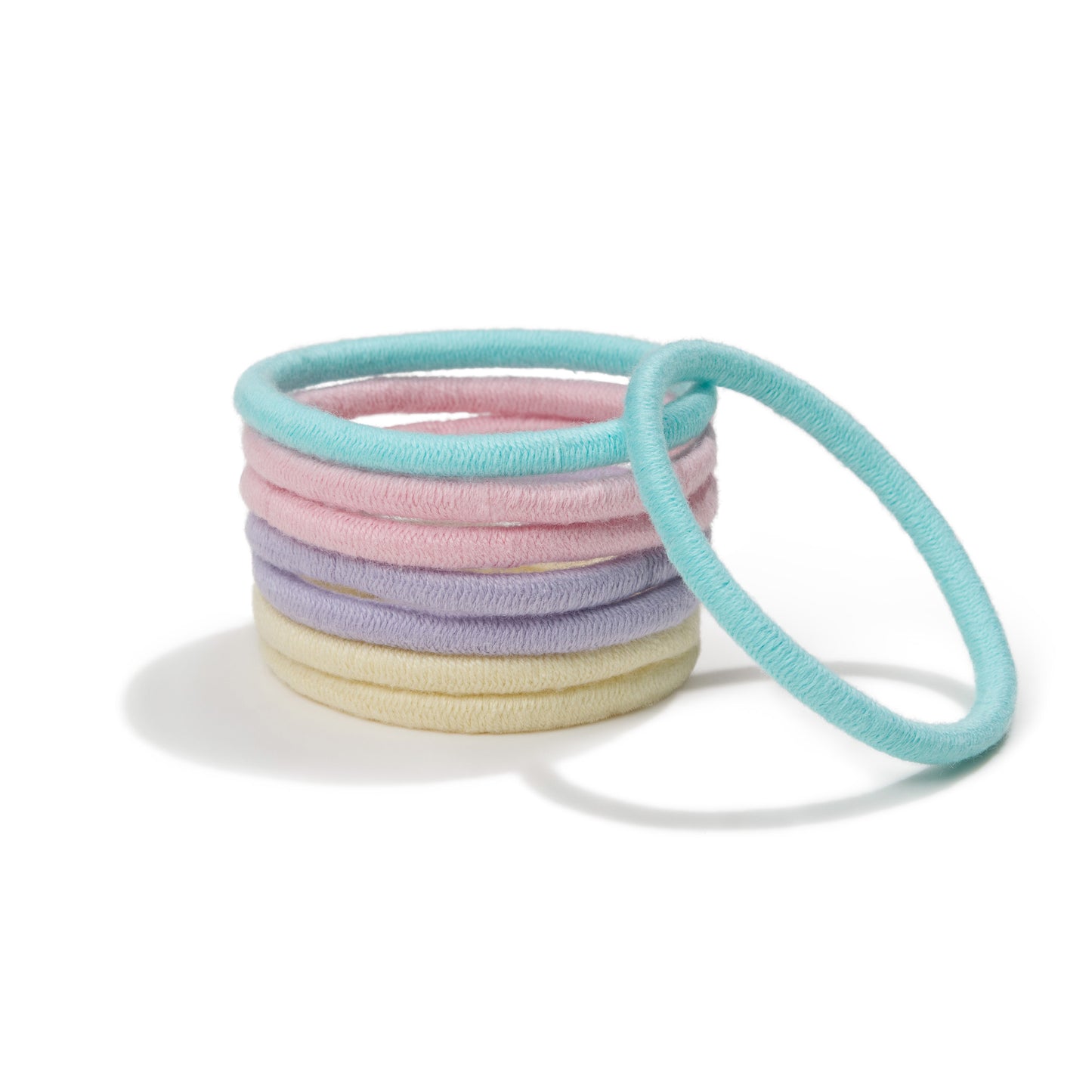 Hair Ties, Plastic-Free, Pastel Blooms, Mondo Round 8 Pack