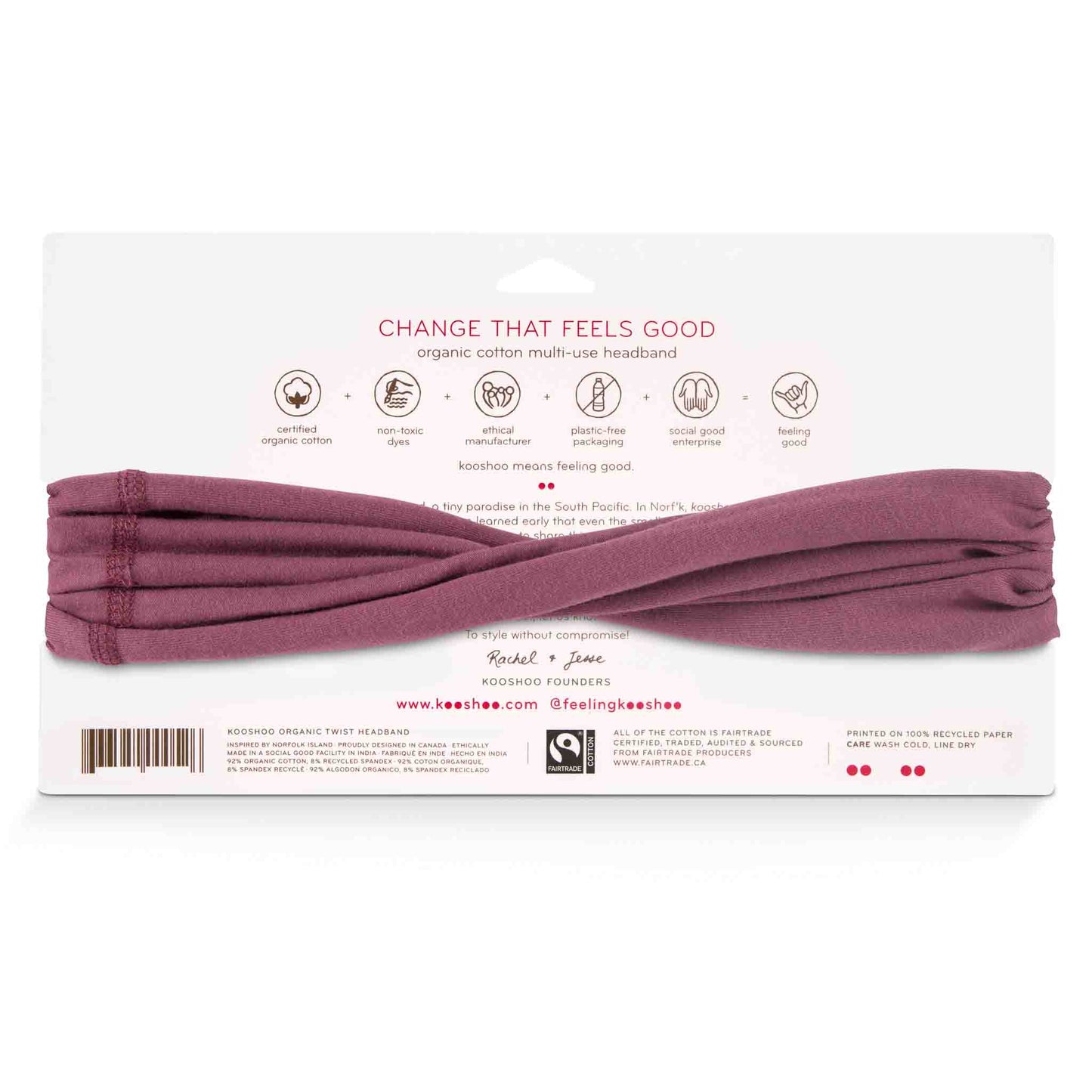 Headband, Organic Twist, Wild Ginger