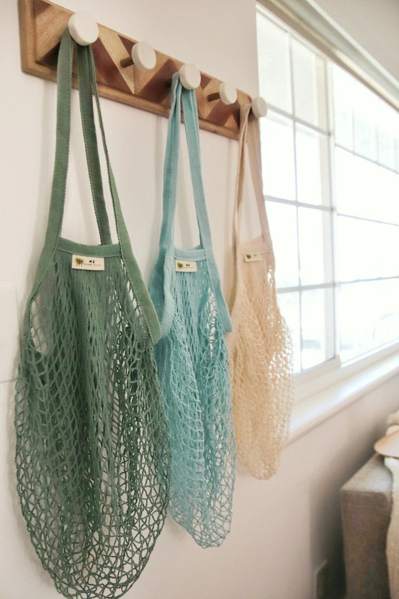 The "One Tripper" Huge Mesh Market Bag - Sage Green