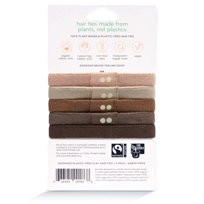 Hair Ties, Plastic-Free, Earth Tints