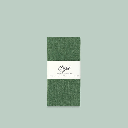 Swedish Dishcloth, Moss Green Solid, Goldilocks Goods