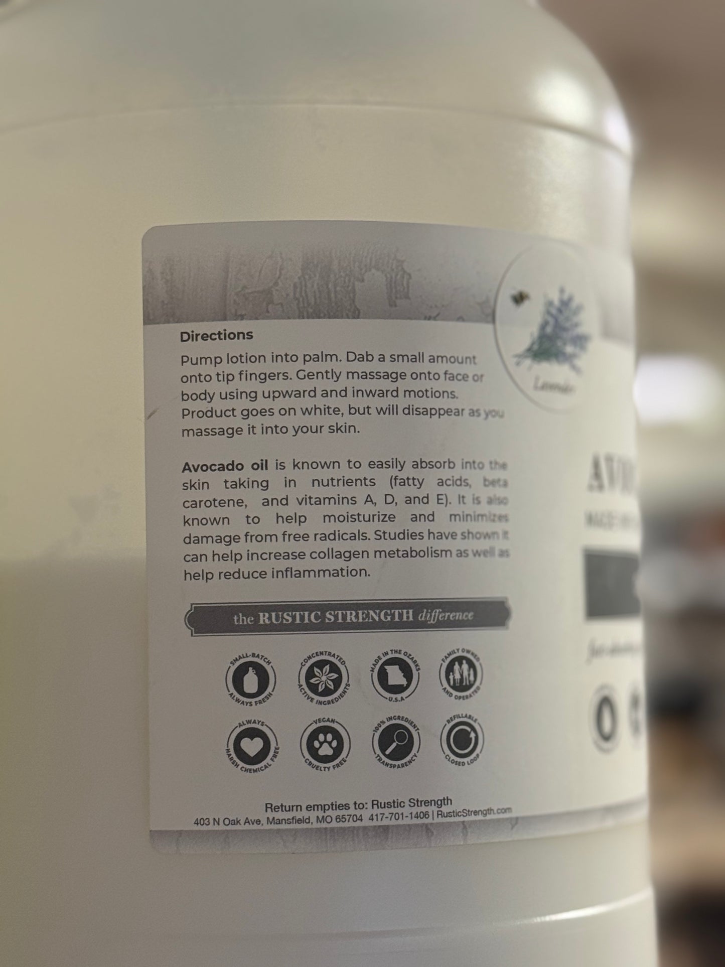 Avocado Lotion for Face & Body | Lavender and Chamomile (597)