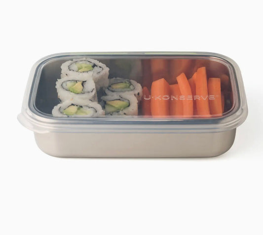 Rectangle Container w/ Clear Silicone Lid - 25oz