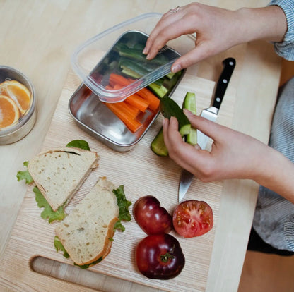 Rectangle Container w/ Clear Silicone Lid - 25oz
