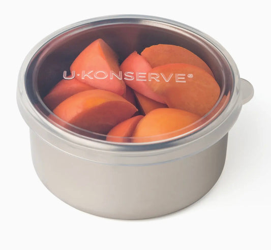 Round Medium Container w/ Clear Silicone Lid - 9oz