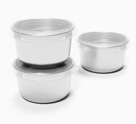 Round Mini Containers w/ Clear Silicone Lid - 3oz