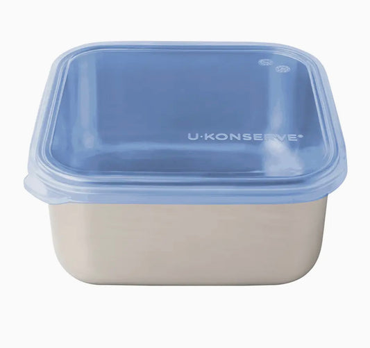 Square To-Go Container w/ Cosmic Blue Silicone Lid - 50oz