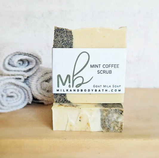 Mint Coffee Scrub Goat Milk Soap