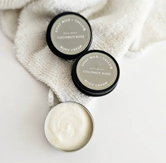 Mini Goat Milk + Tallow Body Cream, Coconut Rose