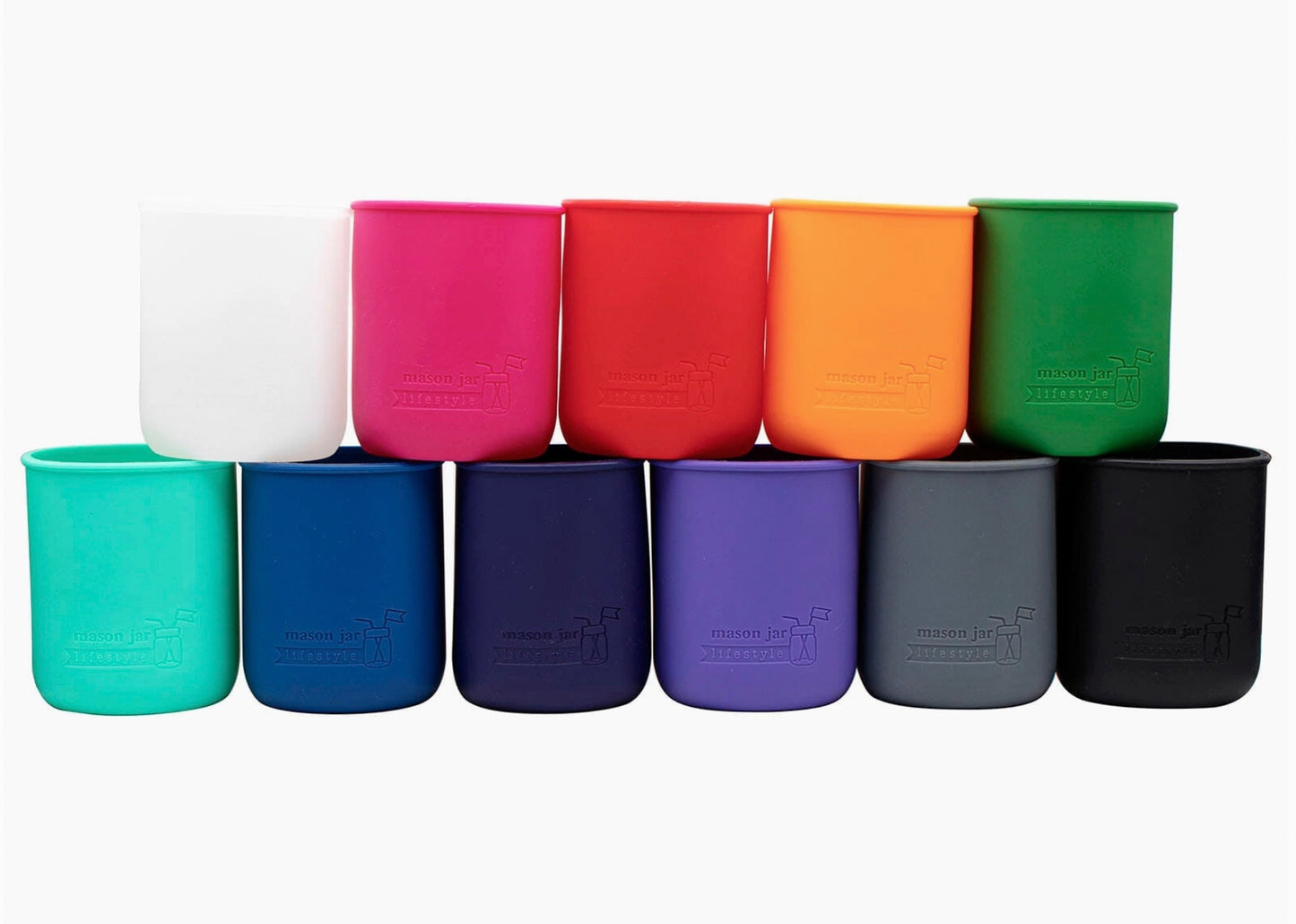 Silicone Sleeve for Wide Mouth Pint 16oz Mason Jars