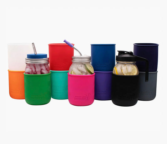Silicone Sleeve for Wide Mouth Pint 16oz Mason Jars