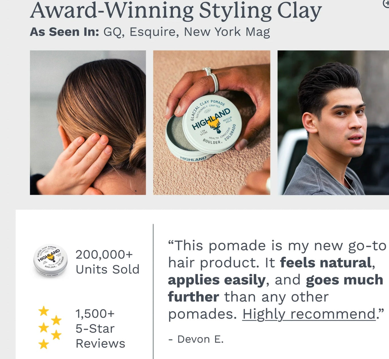 Glacial Clay Pomade