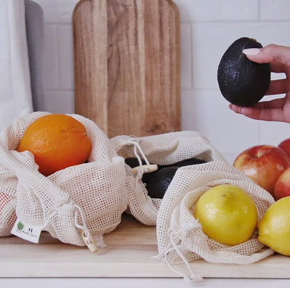 Organic Cotton Mesh Produce Bag - 3 Pack