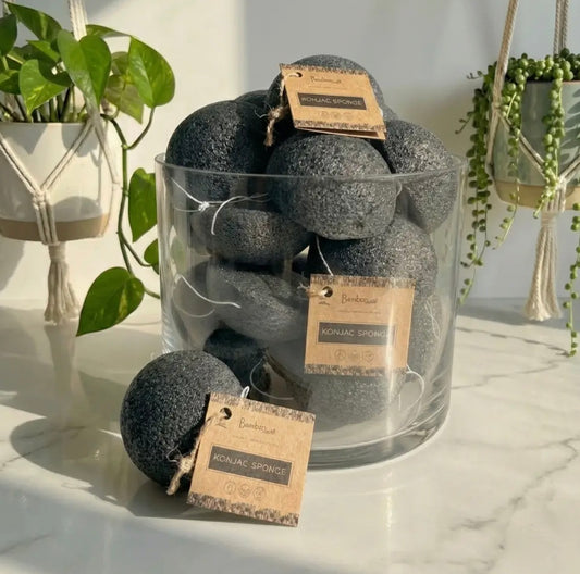 Konjac Facial Cleaning Sponge, Charcoal