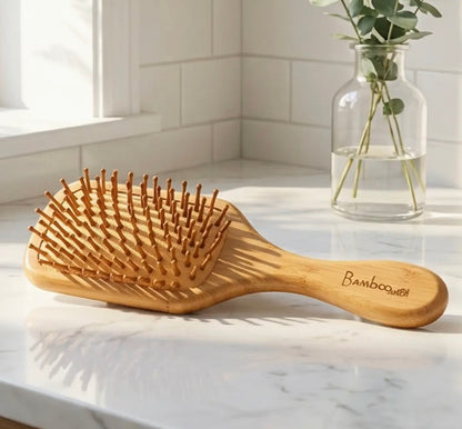 Bamboo Hairbrush, Small Paddle