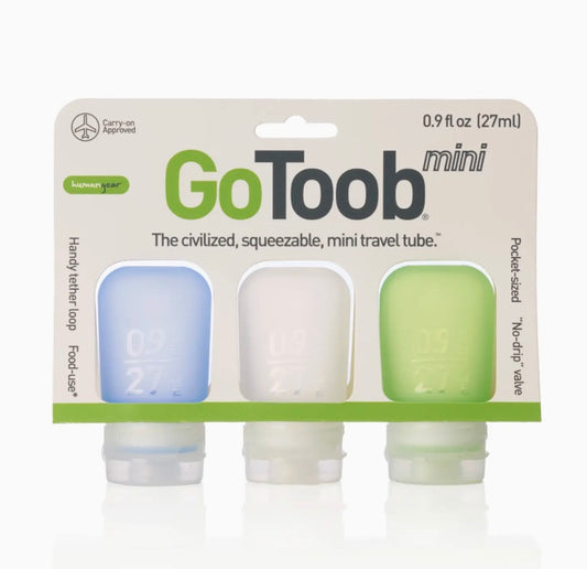 GoToob Mini 3-Pack Refillable Silicone Travel Bottles