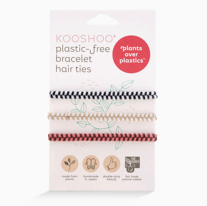 Bracelet Hair Ties, Plastic-Free, No-Crease