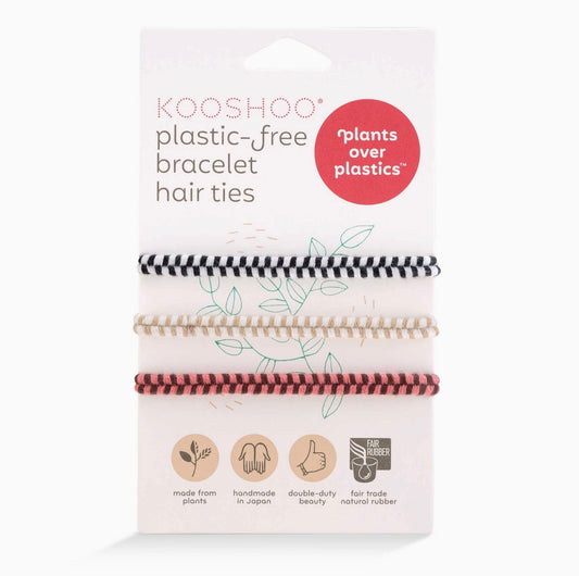 Bracelet Hair Ties, Plastic-Free, No-Crease