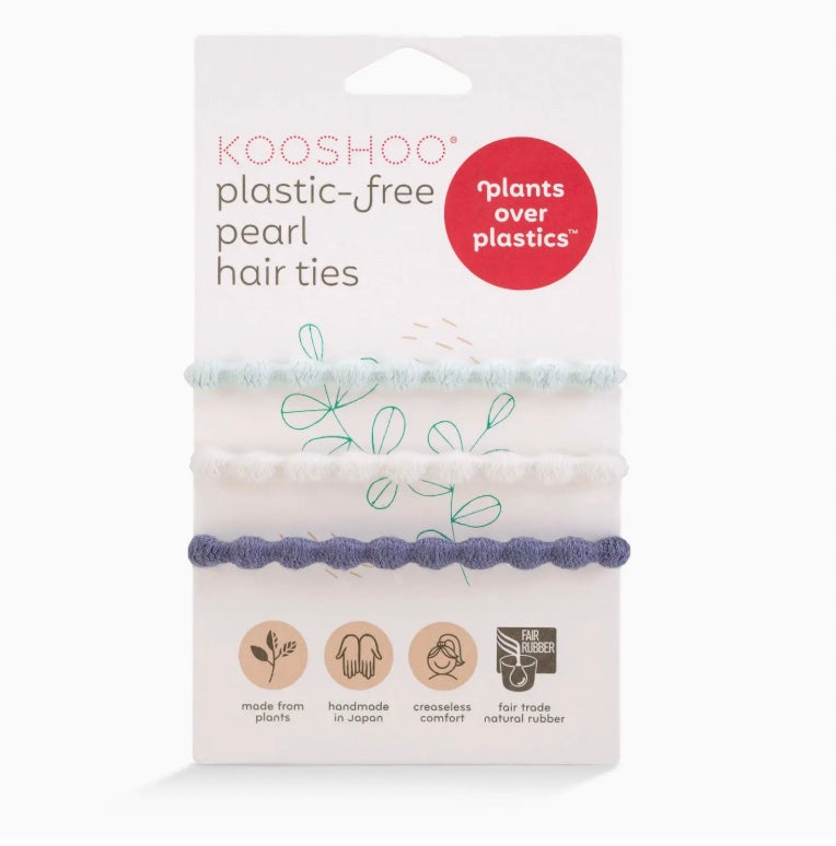 Pearl Hair Ties, Plastic-Free, Creaseless