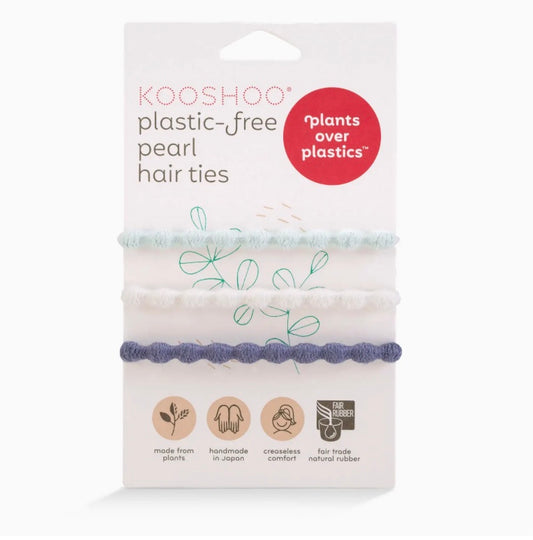 Pearl Hair Ties, Plastic-Free, Creaseless