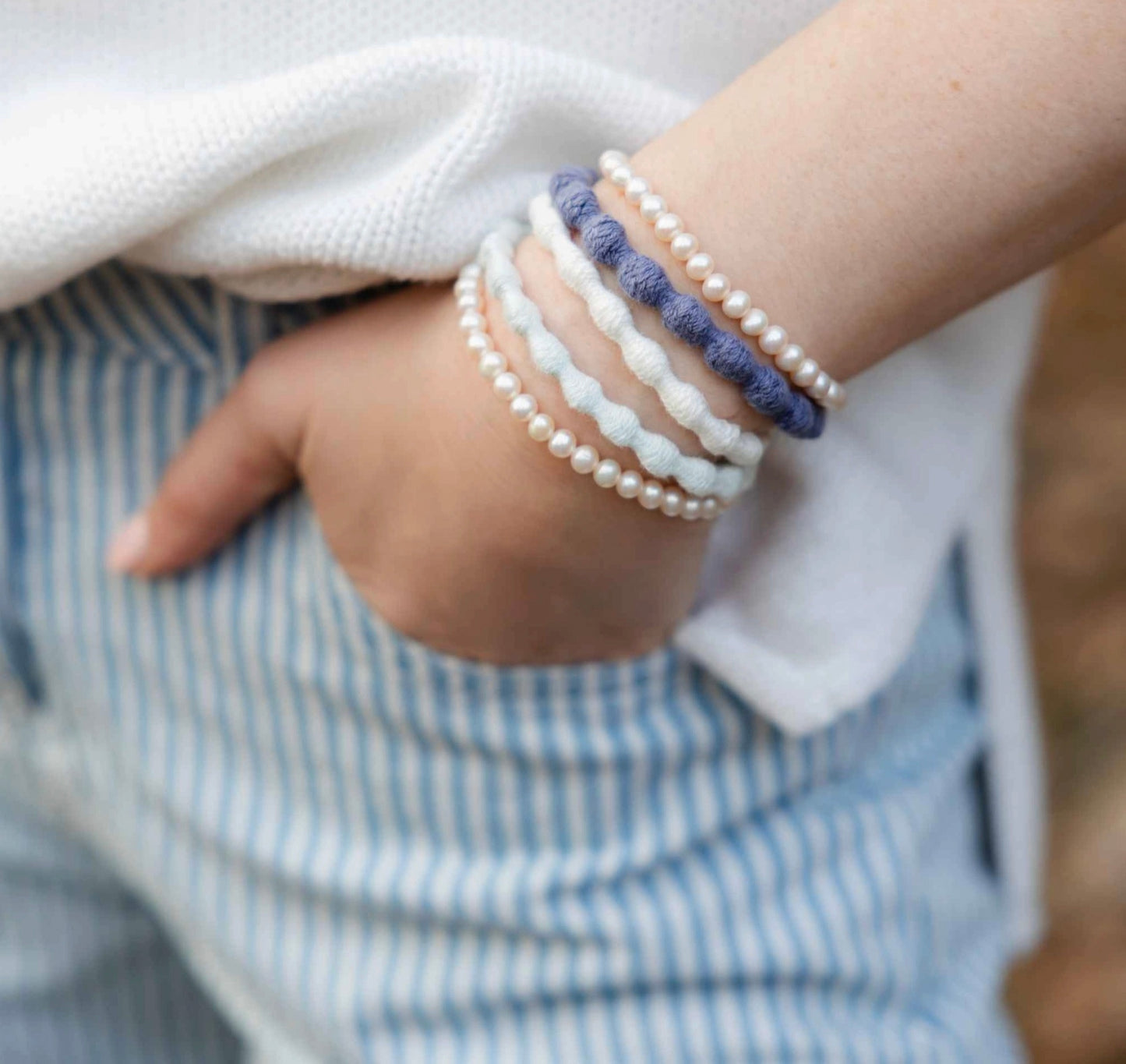 Pearl Hair Ties, Plastic-Free, Creaseless