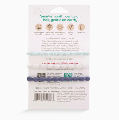 Pearl Hair Ties, Plastic-Free, Creaseless