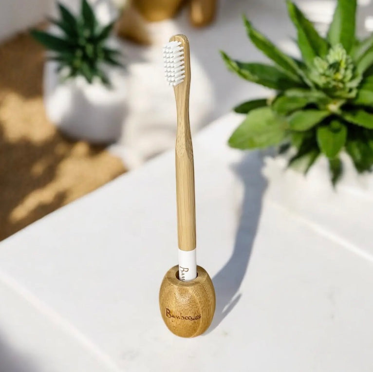 Bamboo Toothbrush Stand