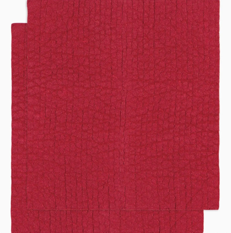 Ecologie, Swedish Discloths Set of 2, Carmine