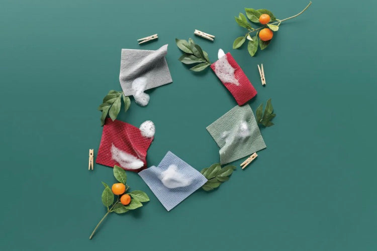 Ecologie, Swedish Discloths Set of 2, Carmine
