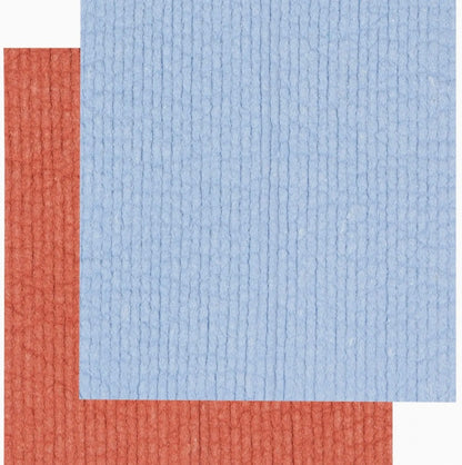 Ecologie, Swedish Discloths Set of 2, Rust and Sky Blue