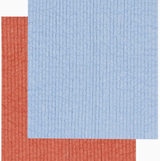 Ecologie, Swedish Discloths Set of 2, Rust and Sky Blue